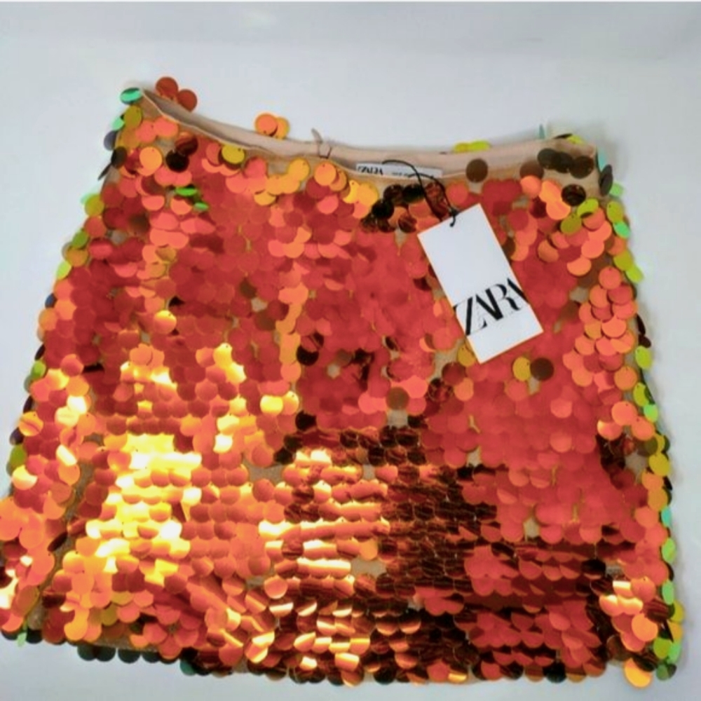 ZARA Sequin Mini Skirt M
